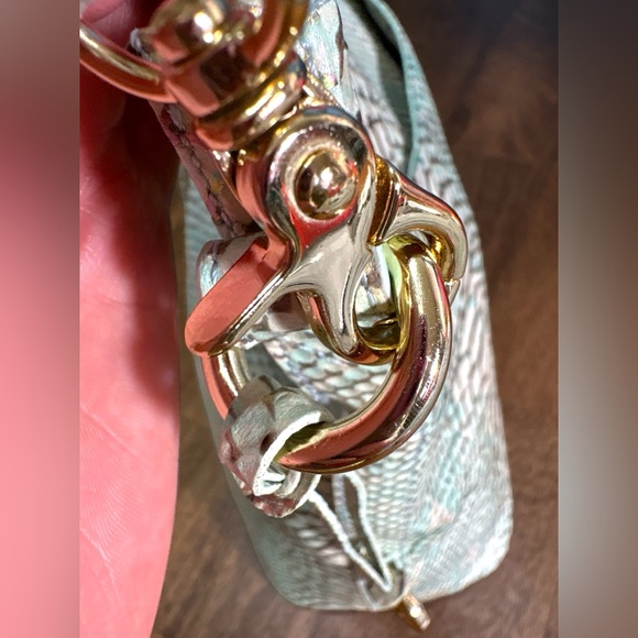 Brahmin NWOT Bristol Hobo-Opal Shimmer-Snake Embossed Leather-HTF-RARE - Picture 12 of 16